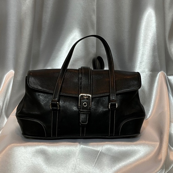 Smaller Black Coach Satchel COA051 30-H3f - Picture 3 of 8